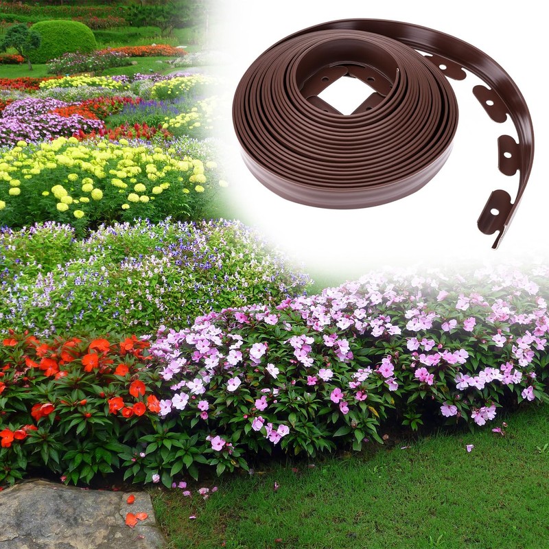QWORK Garden Edging, 40ft x 2 in Polyethylene Landscape Edging