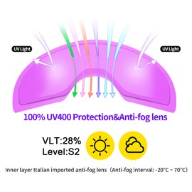 Supertrip Ski Goggles Womens Mens,Anti-fog Anti-glare Skiing Snowboard goggles with 100% UV400 Protection,Helmet Compatible