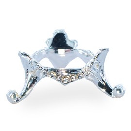 BestPysanky Inlaid Crystals Silver Tone Metal Egg Stand Holder