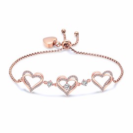 shajwo Cremation Jewelry Heart Urn Bracelet for Ashes for Women Girls Cremation Link Memorial Bracelet,Rose Gold-White