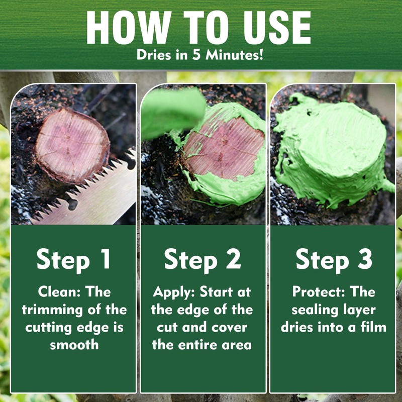 Tree Wound Sealer, Organic Pruning Dressing Paste & Grafting Compound,