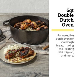 Lodge Chef Collection 6qt Double Dutch Oven