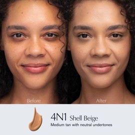 Estée Lauder Double Wear Stay-in-Place 24-Hour Long-Wear Matte Foundation Makeup, 1 Fl Oz, 4N1 Shell Beige