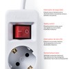 FAMATEL Ecosockets 4 Sockets with On/Off Switch, 3 Metres, Up