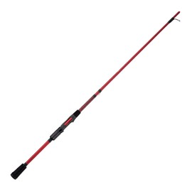 Ugly Stik 7’ Carbon Spinning Rod, One Piece, 6-12lb Line Rating, Medium Power, Fast Action, 3/16-5/8 oz. Lure Rating, Red/Black