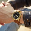 NAVIFORCE Male PU Band Quartz Electronic Watch Waterproof Sports Wristwatch(Gold)