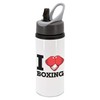 I love boxing, heart with boxing gloves, boxing water bottle,