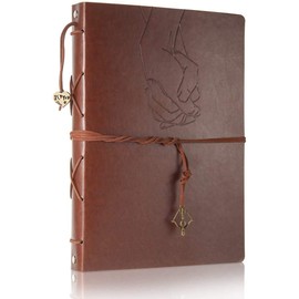 ThxMadam Leather Scaupbook Album 60 Pages Love Memory Photo Album,DIY Scrapbooking Supplies Kits for Couples Anniversary vintage Trave Birthday Scrapbook Photo Album 8.66x7.08 inch