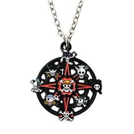 DEZHAN Cartoon Anime One Piec Necklace, Zinc Alloy Luffy Torque for Women and Men (11)