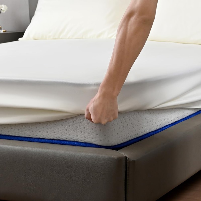 Fitted Sheet 40cm Deep Bed Sheet Single Size 90X190CM Cream