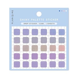 [PLANdoME] SHINY PALETTE STICKER Drop Sticker Cube ** **