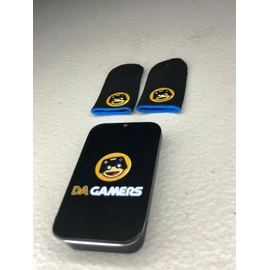 DA GAMERS Dedales Gamer Premium Guantes para Dedo Fibra de Carbono Elite V6 Original Pro Gaming Competitivo Transpirable Antisudor Fundas Touch Flexibles Resistentes (Azul)