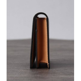 Takeokikuchi Soft & Natural Mini Mesh Leather Business Card Holder, dark gray (513)