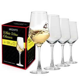 MRZIKPO Wine Glasses Set of 4,13.5 oz Clear Red/White,Wine Glasses for Party, Wedding and Home,Premium Glasses Hand Blown,Long Stem,Daily Use.