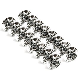 The ROP Shop Set of 16-8" Chrome SS Hub Cap for Golf Cart King & DIY Golfcart 03-028, 03028