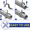 2 Pieces Isophonic Metal Pipe Clamp M8 with Rubber Gasket