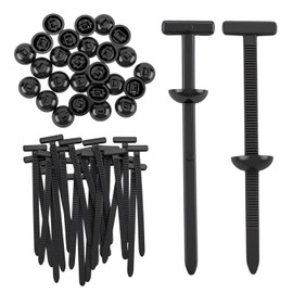 50PCS Nylon Universal Cable Tie Buckle,Durable Self-Locking Zip Ties with Pin & Button, Automotive Retainer Clips and Fasteners for Auto Repair,Plastic Rivets for Cars Door Trim (50)