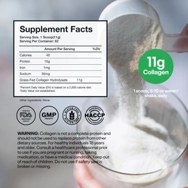 Wellsgoing Collagen Peptides Powder, Grass-Fed Collagen Hydrolysate for Hair, Skin, Nails, Bones & Joint Support, Unflavored Collagen Protein, 2 lb (82 Servings)