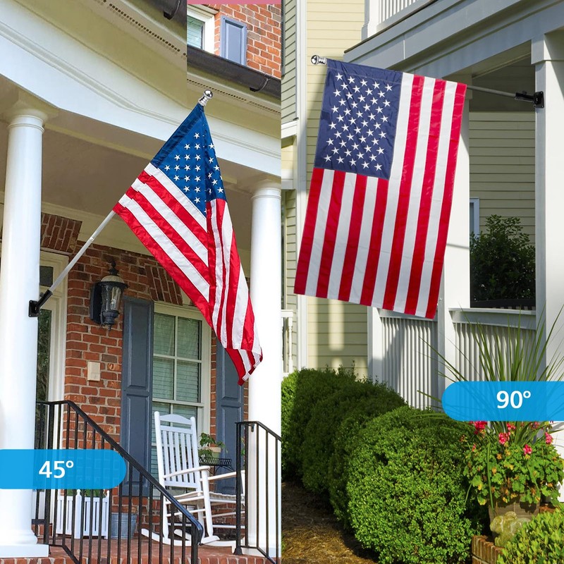 HOOPLE Flag Pole Holder for Outside House, Adjustable Flag Pole