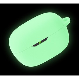 Geiomoo Silicone Case for JBL Vibe Beam, Protective Cover with Carabiner (Luminous Green)