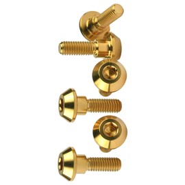 Titanium Motorcycle Brake Disc Bolt Screw M6 x 20mm for Suzuki GSXR Yamaha R1 R6 YZF Pack of 6 (Gold) 1996-2023