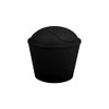 MSV AKO Rubbish Bin Hinged Lid Black 5.5 L Black