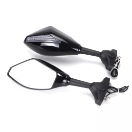 Unbranded Rearview Mirrors With Turn Signals LED For Honda RC51 RVT1000R 2000-2005 Clear