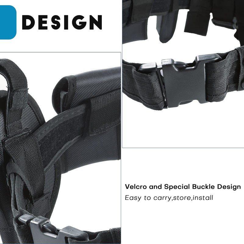 AMGSH 10 in 1 Duty Belt Law Enforcement Modular Equipment