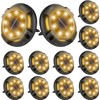 Fohil 12 Pack Solar Ground Lights Outdoor,12 LEDs Solar Disk