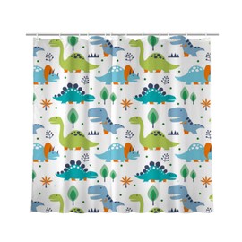 Abaysto Dinosaur Shower Curtain, Waterproof Shower Curtains for Bathroom 12 Hooks Included, Washable Durable Polyester Fabric Bathroom Curtain Decoration 180x180cm