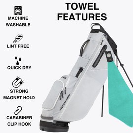 Playing It Forward - Toalla magnética de golf para bolsas de golf con clip para hombres y mujeres, toalla de golf de microfibra con imán de fuerza industrial para un fuerte agarre a carros de golf o palos