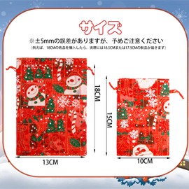 CCINEE Christmas Drawstring Bag, Organza Wrapping, Pouch, Glitter, Transparent, Stylish, Cute, Small Items, Packaging, Present, Gift (5.1 x 7.1 inches (13 x 18 cm), 20 Pieces, Christmas)