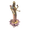 Lakshmi Hindu Goddess on Lotus Statue Sculpture