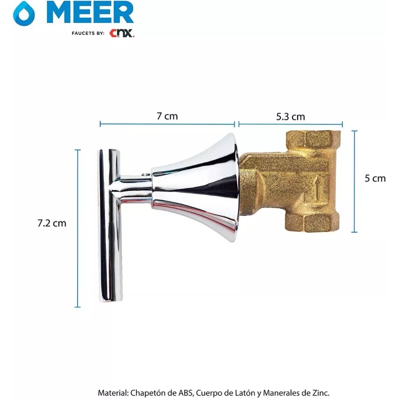 Cnx Juego De 2 Llaves Para Regaderas Con Acabado Cromado