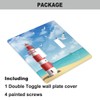 Pznen Lighthouse Double Toggle Covers Beach Seagull Blue Sunny Sky