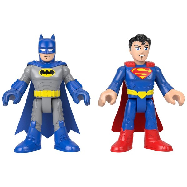 Fisher-Price Imaginext DC Super Friends Batman and Superman XL Figures, Set of 2 Extra-Large Figures for Preschool Kids Ages 3 to 8 Years