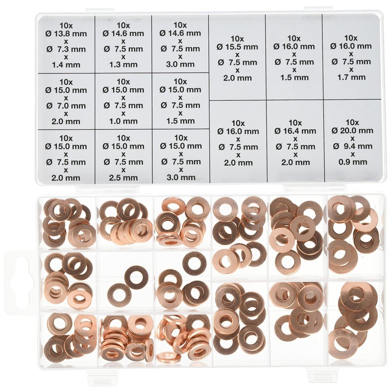 BGS 8120 | Injector Copper Ring Assortment | 150 pcs.