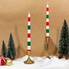 2 Pack Christmas Taper Candles, 10 Inch Unscented Candlesticks with
