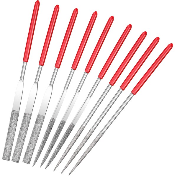 Miniature and Model Files, Includes Diamond File Set (Round, Flat