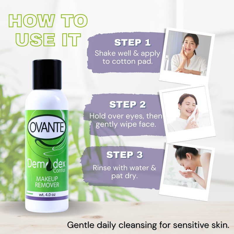 Demodex Mite Eliminating Face Wash & Make Up Remover With
