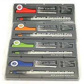Set of 4 Pilot Parallel Calligraphy Pens 1.5, 2.4, 3.8, 6.0 mm, Model:, Office Accessories & Supply Shop