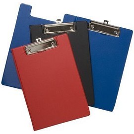 A5 Small Pvc Plastic Foldover Hardback Quality Clipboard Blue/ Black