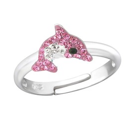 FIVE-D Children's and Girls' Ring Dolphin 925 Sterling Silver, Sterling Silver