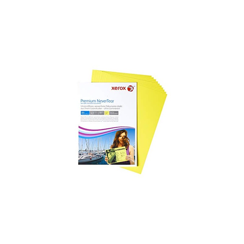 Xerox 003R98128 Premium Never Tear Paper A4 10 Sheets Neon