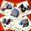 [Merge] MG-1866 Long Wallet, Round Zipper, Carbon Processing, Cowhide Leather,