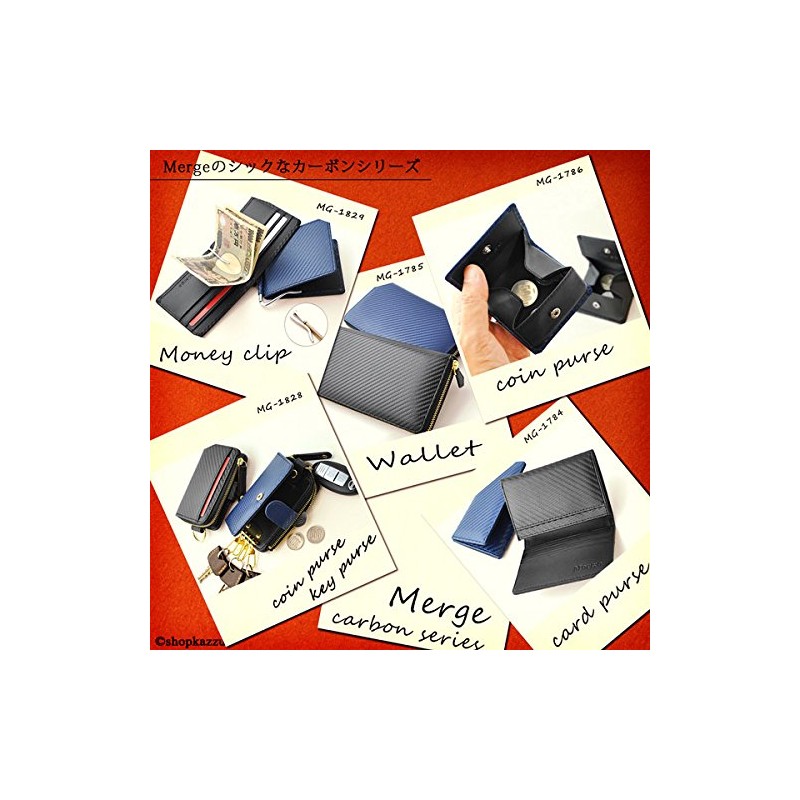 [Merge] MG-1866 Long Wallet, Round Zipper, Carbon Processing, Cowhide Leather,