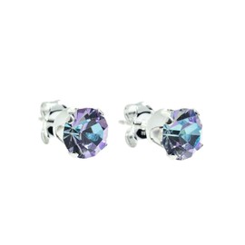 pewterhooter London Collection Women's Sterling Silver Sparkling Infinity Stud Earrings.