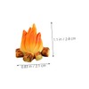 iplusmile 4sets 6pcs Micro Fire Model Miniature Bonfire Decoration for