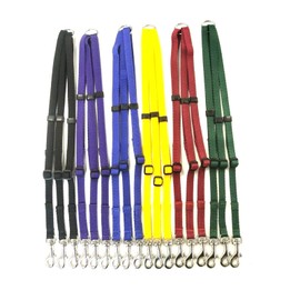 Dog Coupler/Splitter Lead Dual Walking Leash Adjustable 13mm Webbing 3 Way Splitter (Baby Pink)