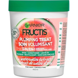 Garnier Fructis Plumping Treat 3-In-1 Hair Mask with Watermelon Extract